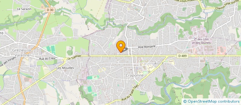 localisation de l'entreprise MONSIEUR PHILIPPE GONCALVES  CRAPONNE