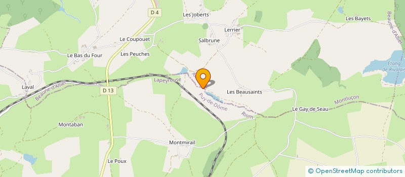 localisation de l'entreprise MONSIEUR PHILIPPE GOTTARDI  BUXIERES-SOUS-MONTAIGUT