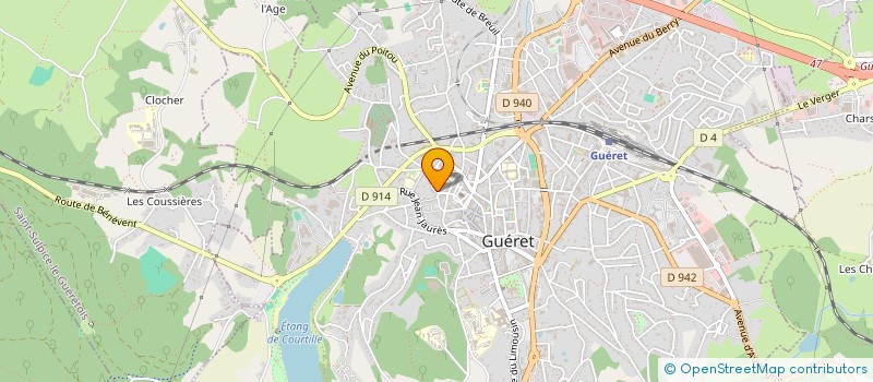 localisation de l'entreprise MONSIEUR PHILIPPE GOURGUES à GUERET