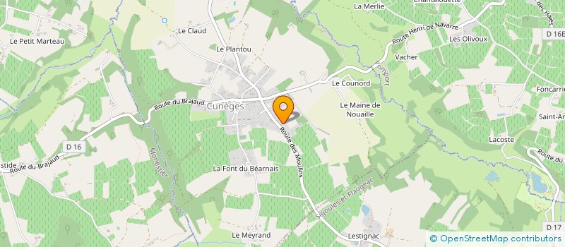 localisation de l'entreprise MONSIEUR PHILIPPE GREGOIRE  SAUSSIGNAC