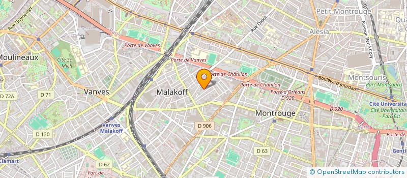 localisation de l'entreprise MONSIEUR PHILIPPE GRONON à MALAKOFF