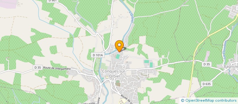 localisation de l'entreprise MONSIEUR PHILIPPE GROS  CONQUES-SUR-ORBIEL