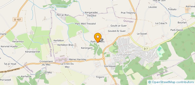 localisation de l'entreprise MONSIEUR PHILIPPE GUEGUEN à LOCRONAN