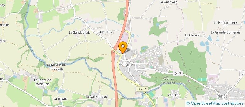 localisation de l'entreprise MONSIEUR PHILIPPE GUIHO  POLIGNE