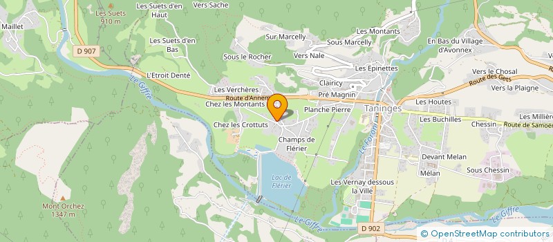 localisation de l'entreprise MONSIEUR PHILIPPE GUILLARD  TANINGES