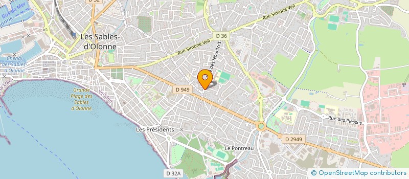 localisation de l'entreprise MONSIEUR PHILIPPE GUINE  LES SABLES D'OLONNE