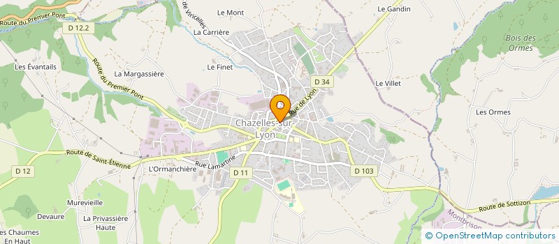 localisation de l'entreprise MONSIEUR PHILIPPE HAAS  CHAZELLES SUR LYON