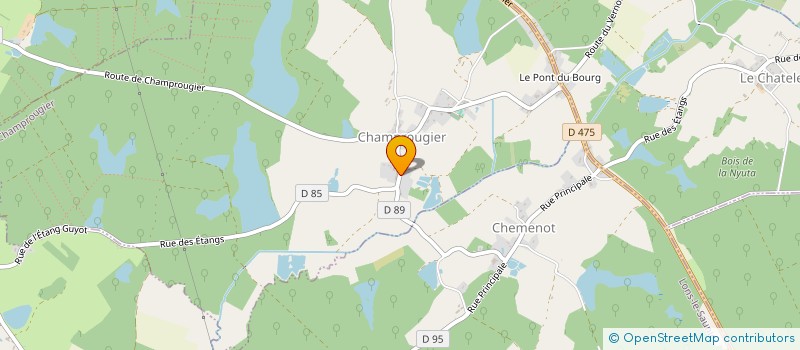 localisation de l'entreprise MONSIEUR PHILIPPE HENRY  CHAMPROUGIER