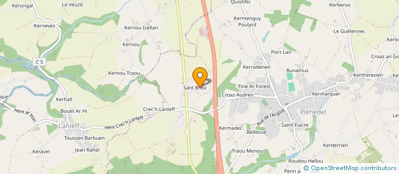 localisation de l'entreprise MONSIEUR PHILIPPE HENRY  PLEHEDEL