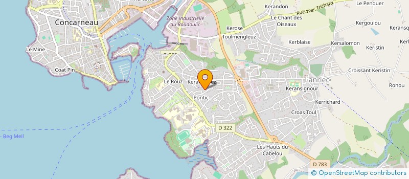 localisation de l'entreprise MONSIEUR PHILIPPE HERVIOU à CONCARNEAU