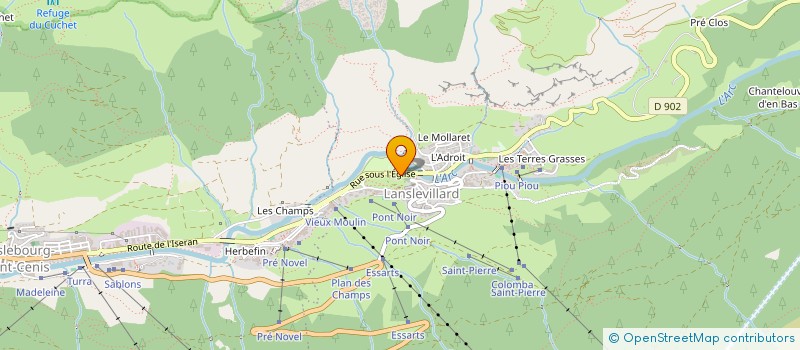 localisation de l'entreprise MONSIEUR PHILIPPE HOGE  BONNEVAL-SUR-ARC