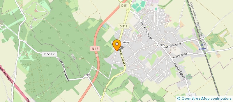 localisation de l'entreprise MONSIEUR PHILIPPE HOUGUE  VIMY