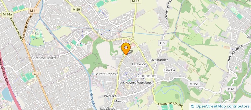 localisation de l'entreprise MONSIEUR PHILIPPE HUCHER  LAUNAGUET