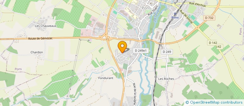 localisation de l'entreprise MONSIEUR PHILIPPE HUGOTTE  PONS