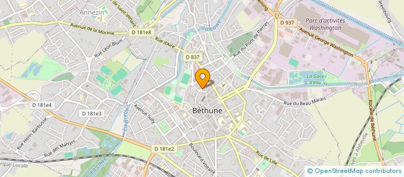 localisation de l'entreprise MONSIEUR PHILIPPE HURE à BETHUNE