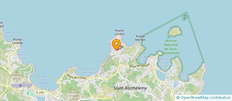 localisation de l'entreprise MONSIEUR PHILIPPE JACOBE DE NAUROIS  SAINT BARTHELEMY