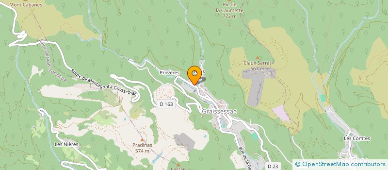 localisation de l'entreprise MONSIEUR PHILIPPE JALABERT  GRAISSESSAC