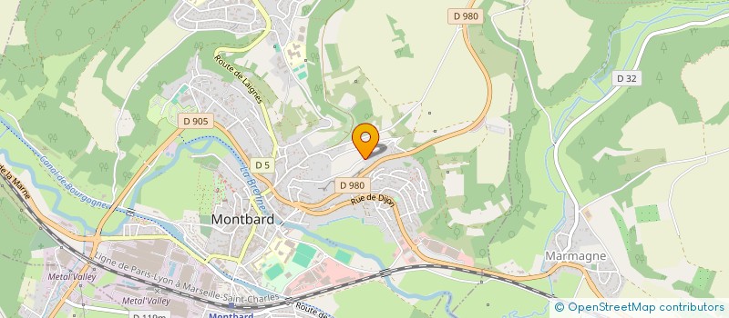 localisation de l'entreprise MONSIEUR PHILIPPE JEANTET  MONTBARD