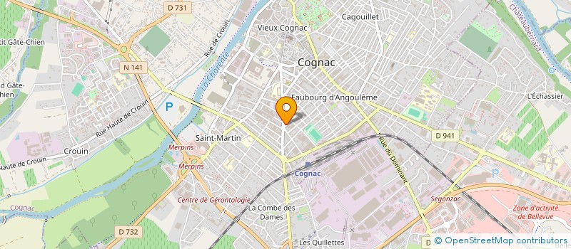 localisation de l'entreprise MONSIEUR PHILIPPE JOIE à COGNAC