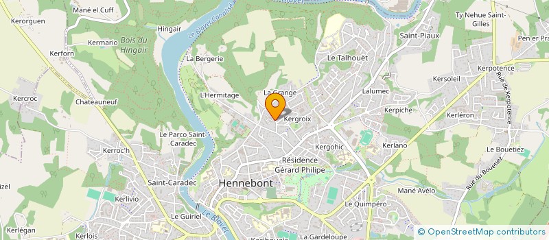 localisation de l'entreprise MONSIEUR PHILIPPE JUHEL  HENNEBONT