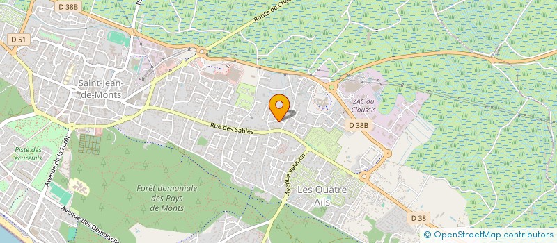 localisation de l'entreprise MONSIEUR PHILIPPE L'HERITEAU  SAINT-JEAN-DE-MONTS