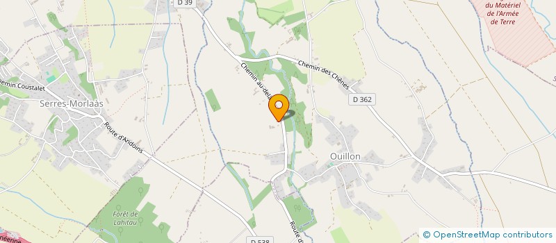 localisation de l'entreprise MONSIEUR PHILIPPE LADEUIX  OUILLON