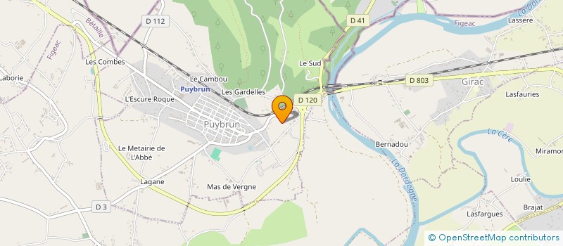 localisation de l'entreprise MONSIEUR PHILIPPE LAFAGE à PUYBRUN