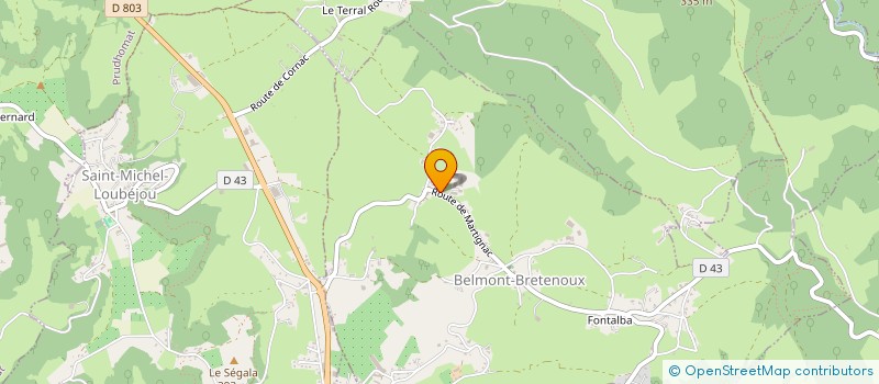 localisation de l'entreprise MONSIEUR PHILIPPE LAFAGE  BELMONT-BRETENOUX