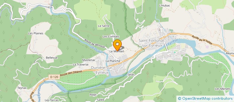 localisation de l'entreprise MONSIEUR PHILIPPE LAFFONT  DUNIERE-SUR-EYRIEUX