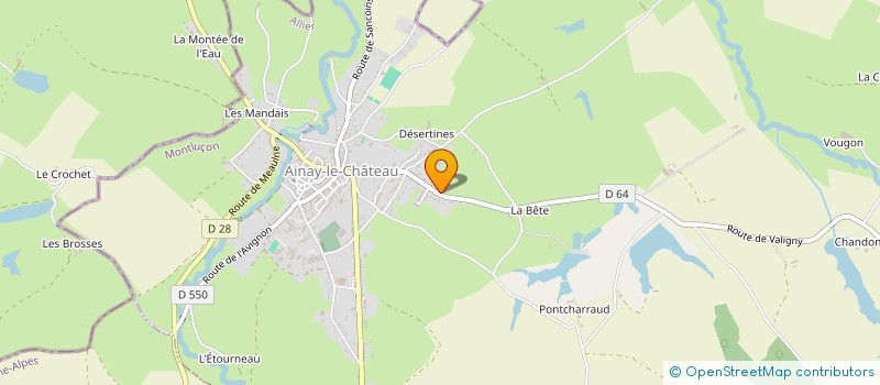 localisation de l'entreprise MONSIEUR PHILIPPE LALLIER  AINAY-LE-CHATEAU