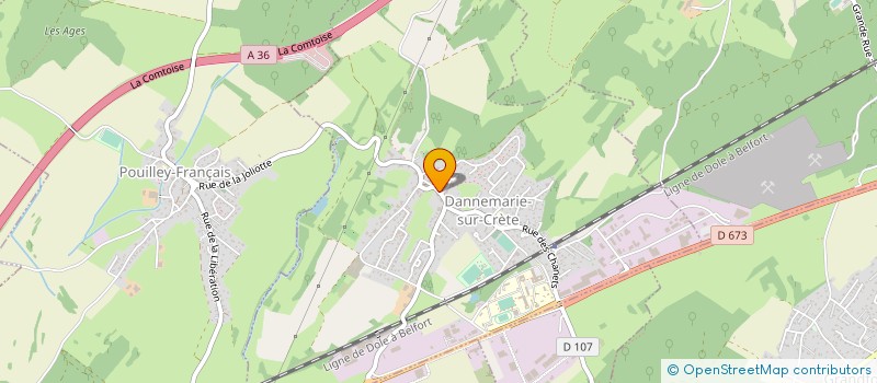 localisation de l'entreprise MONSIEUR PHILIPPE LAMY  DANNEMARIE-SUR-CRETE