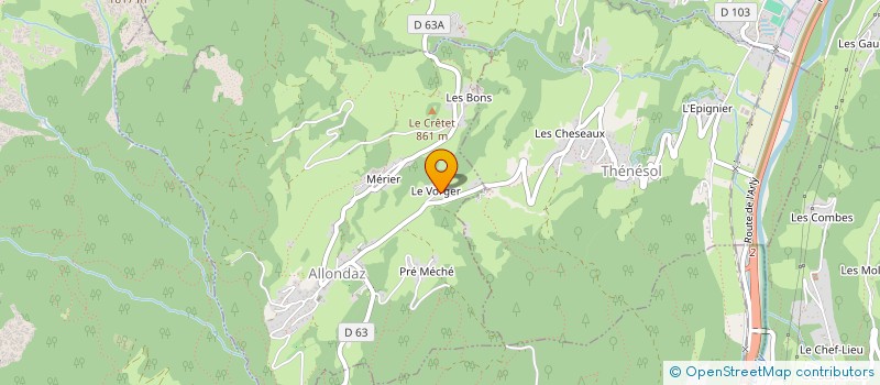 localisation de l'entreprise MONSIEUR PHILIPPE LASSIAZ  ALLONDAZ