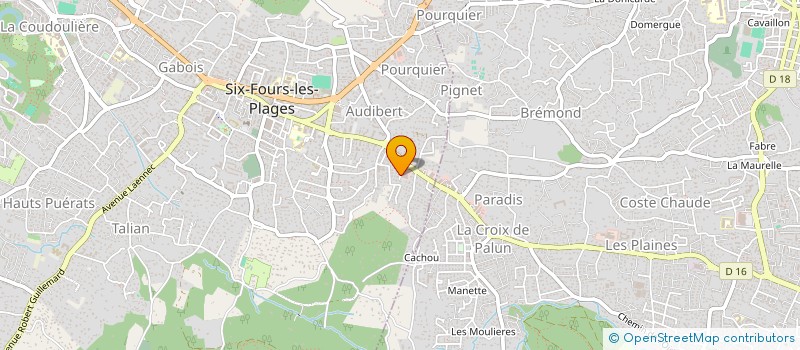 localisation de l'entreprise MONSIEUR PHILIPPE LAUGIER à SIX-FOURS-LES-PLAGES