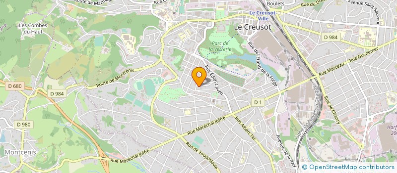 localisation de l'entreprise MONSIEUR PHILIPPE LAVAUD  LE CREUSOT