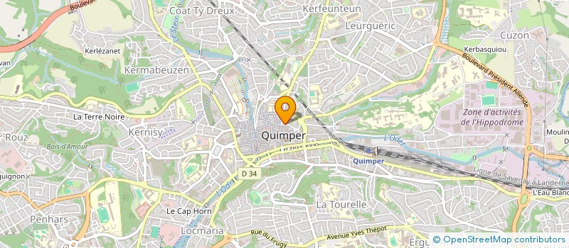 localisation de l'entreprise MONSIEUR PHILIPPE LE BRIS  QUIMPER