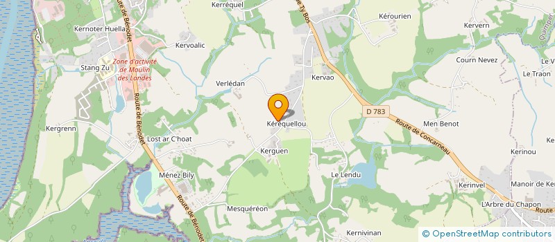 localisation de l'entreprise MONSIEUR PHILIPPE LE CARVAL  QUIMPER