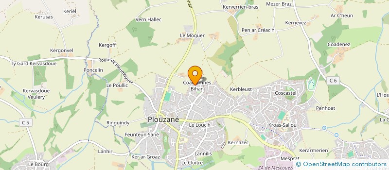 localisation de l'entreprise MONSIEUR PHILIPPE LE FAY  PLOUZANE