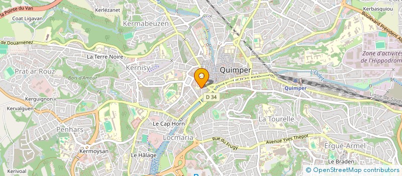 localisation de l'entreprise MONSIEUR PHILIPPE LE GOFF à QUIMPER