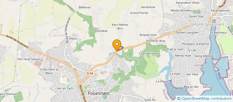 localisation de l'entreprise MONSIEUR PHILIPPE LE MEUR  FOUESNANT