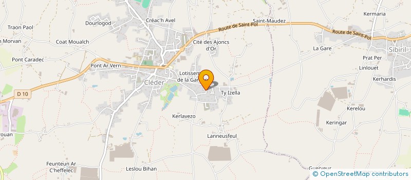 localisation de l'entreprise MONSIEUR PHILIPPE LE PELLETIER  CLEDER