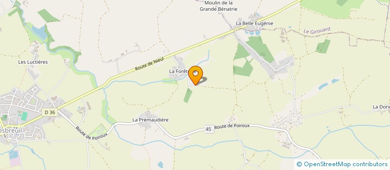localisation de l'entreprise MONSIEUR PHILIPPE LE ROUX à GROSBREUIL
