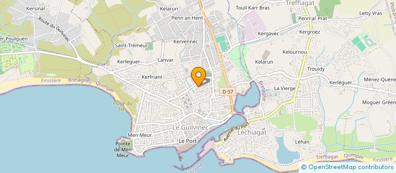 localisation de l'entreprise MONSIEUR PHILIPPE LE ROUX  GUILVINEC