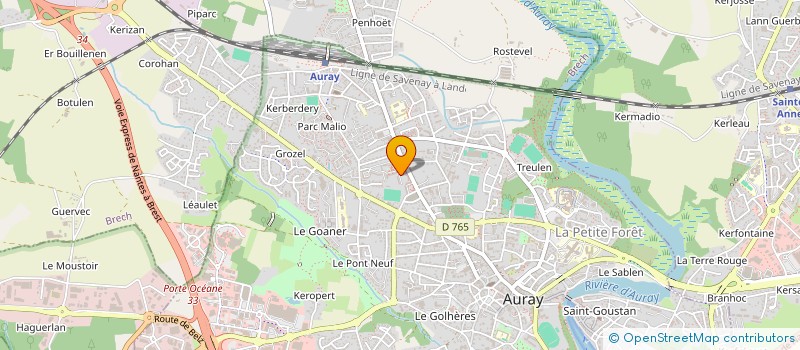localisation de l'entreprise MONSIEUR PHILIPPE LE ROUZIC à AURAY