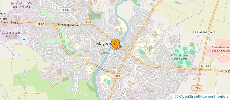 localisation de l'entreprise MONSIEUR PHILIPPE LEBRETON à MAYENNE