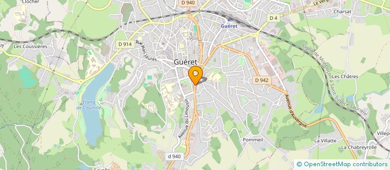 localisation de l'entreprise MONSIEUR PHILIPPE LEFAURE à GUERET