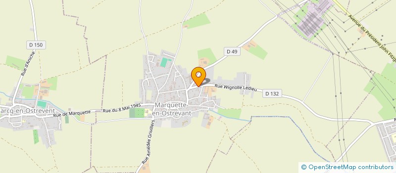 localisation de l'entreprise MONSIEUR PHILIPPE LEFEBVRE  MARQUETTE-EN-OSTREVANT