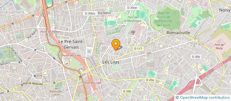 localisation de l'entreprise MONSIEUR PHILIPPE LEVY à LES LILAS