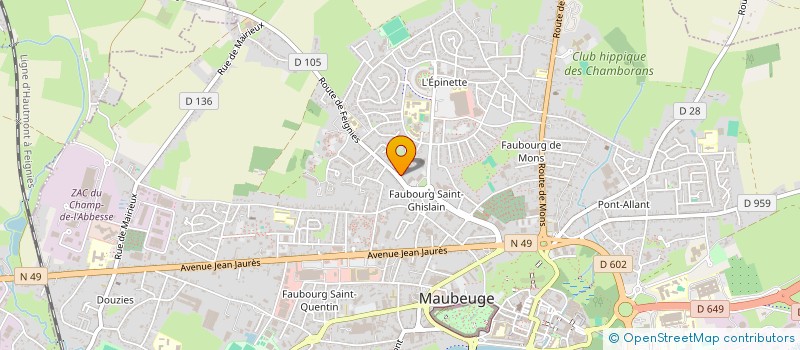 localisation de l'entreprise MONSIEUR PHILIPPE LIENARD  MAUBEUGE