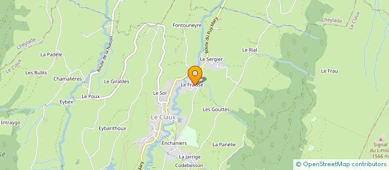 localisation de l'entreprise MONSIEUR PHILIPPE LOUBEYRE à LE CLAUX