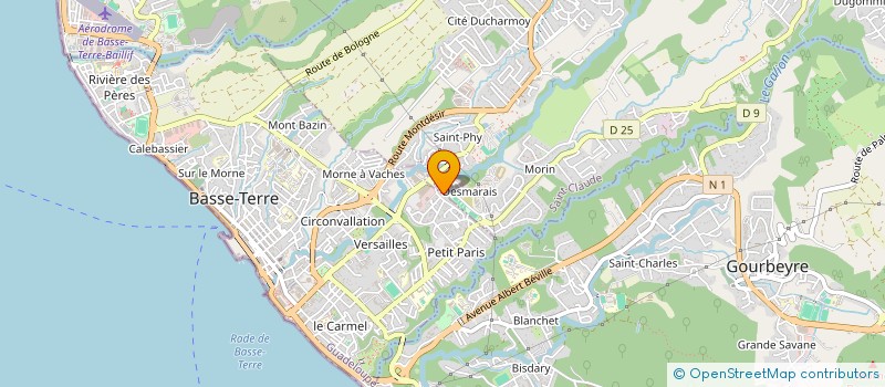 localisation de l'entreprise MONSIEUR PHILIPPE LOUIS  BASSE-TERRE